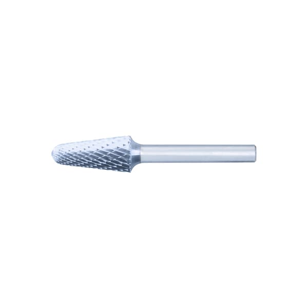 Pferd HICOAT Bur - 14 Degree Taper, DBL Cut - 1/2" x 1-1/8" x 1/4" Shank - SL-4, HC-NFE Coating 27462 - main